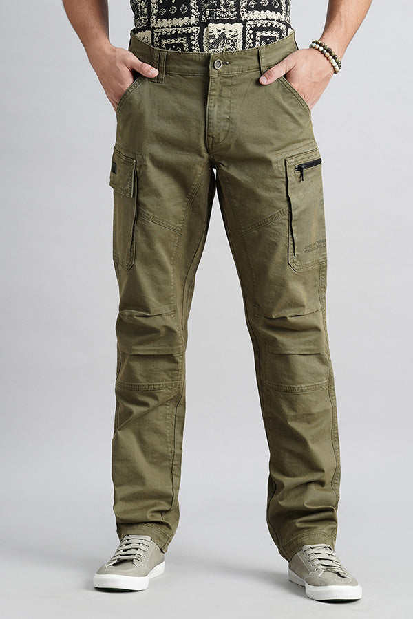 Olive Regular Fit Cargo Pant