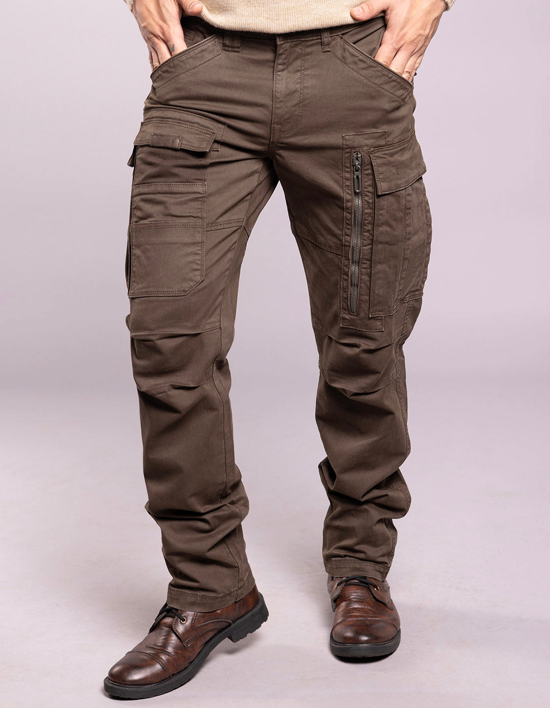 Dark Olive Regular Fit Cargo Pant
