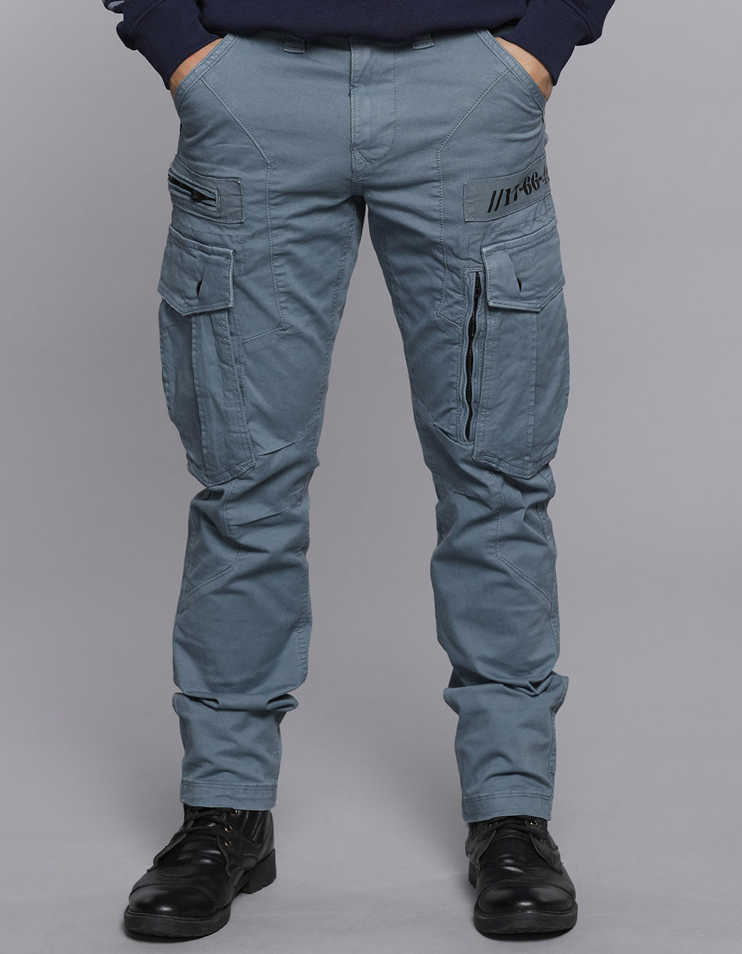 Petrol Regular Fit Cargo Pant – ROOKIES - Main Image