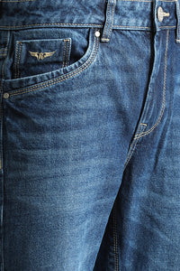 Med Blue Midrise, Loose Fit Jeans