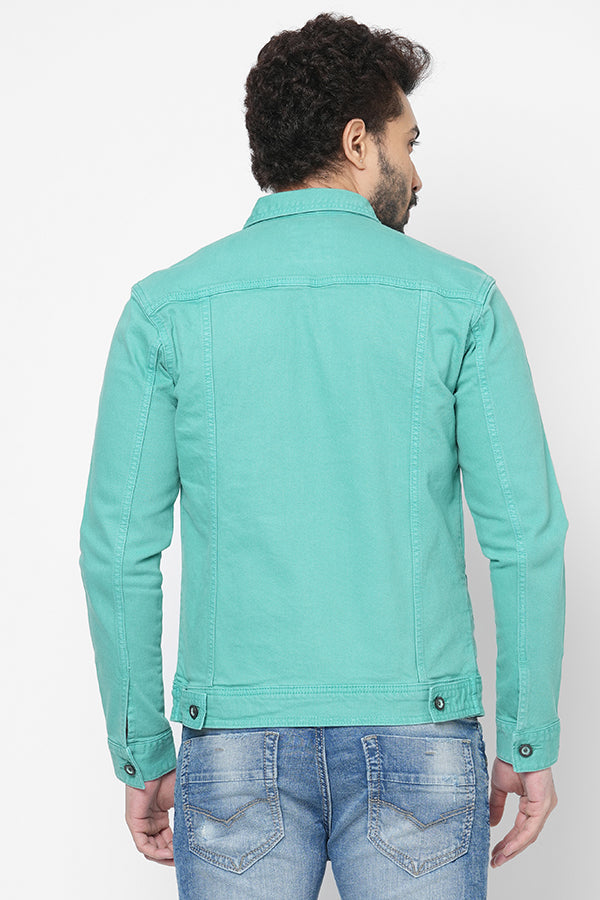 Jade Green Full Sleeve Cotton Jacket