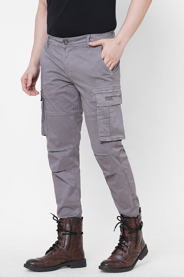 Clay Grey Slim Fit Cargo Pant