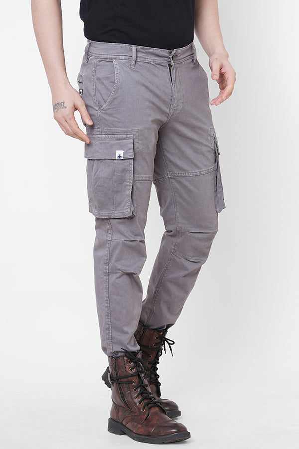 Clay Grey Slim Fit Cargo Pant