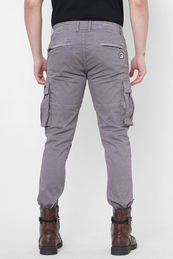 Clay Grey Slim Fit Cargo Pant