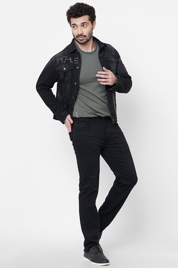 Black Full Sleeve Denim Jacket