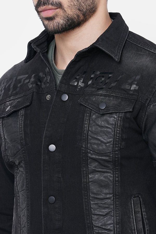 Black Full Sleeve Denim Jacket