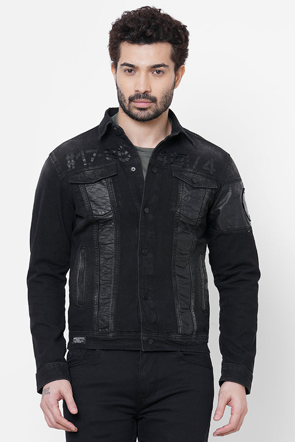 Black Full Sleeve Denim Jacket