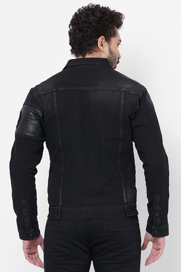 Black Full Sleeve Denim Jacket