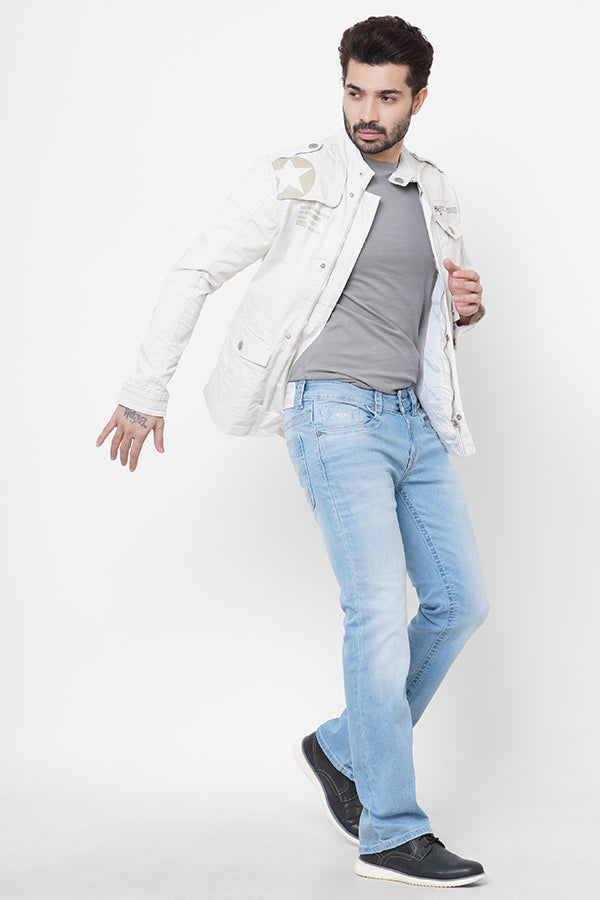 White Full Sleeve Cotton Jacket