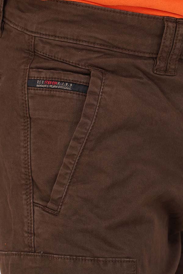 Coffee Brown Regular Fit Cargo Pant