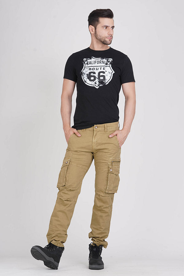 Lt Khaki Regular Fit Cargo Pant