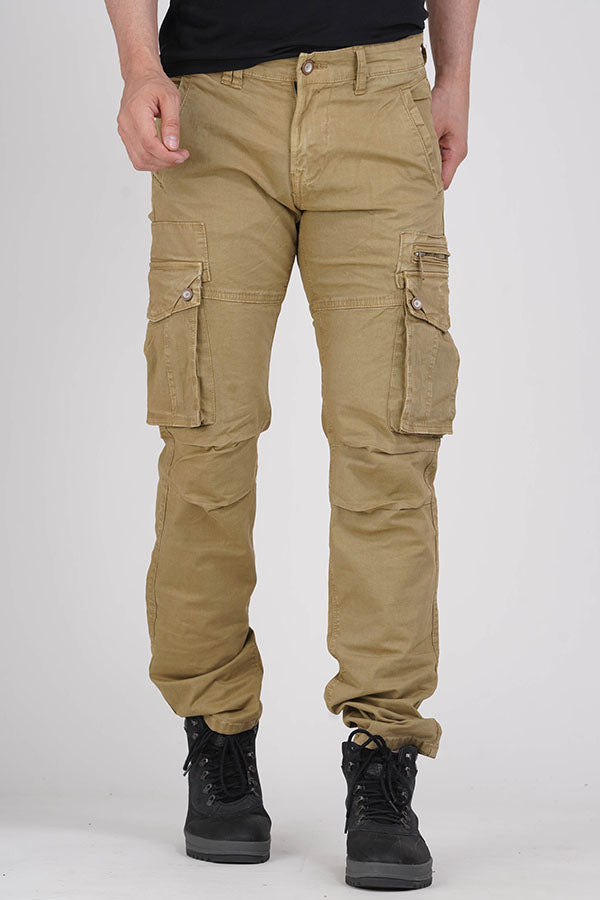 Lt Khaki Regular Fit Cargo Pant