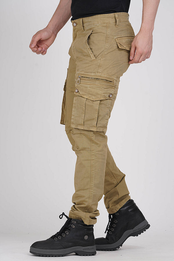 Lt Khaki Regular Fit Cargo Pant