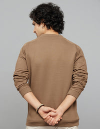 Sand Round Neck Full Sleeves Sweat Shirt