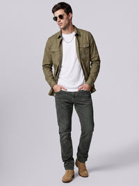 Light Olive Full Sleeve Cargo Shirt