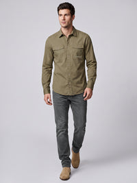 Light Olive Full Sleeve Cargo Shirt