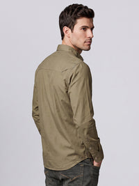 Light Olive Full Sleeve Cargo Shirt