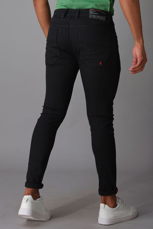 Black 5 Pocket Low-Rise Ankle Length Jeans (Springsteen Fit)