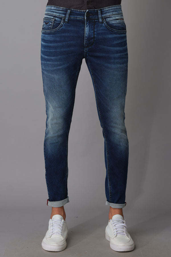 Dk Blue 5 Pocket Low-Rise Ankle Length Jeans (Springsteen Fit)