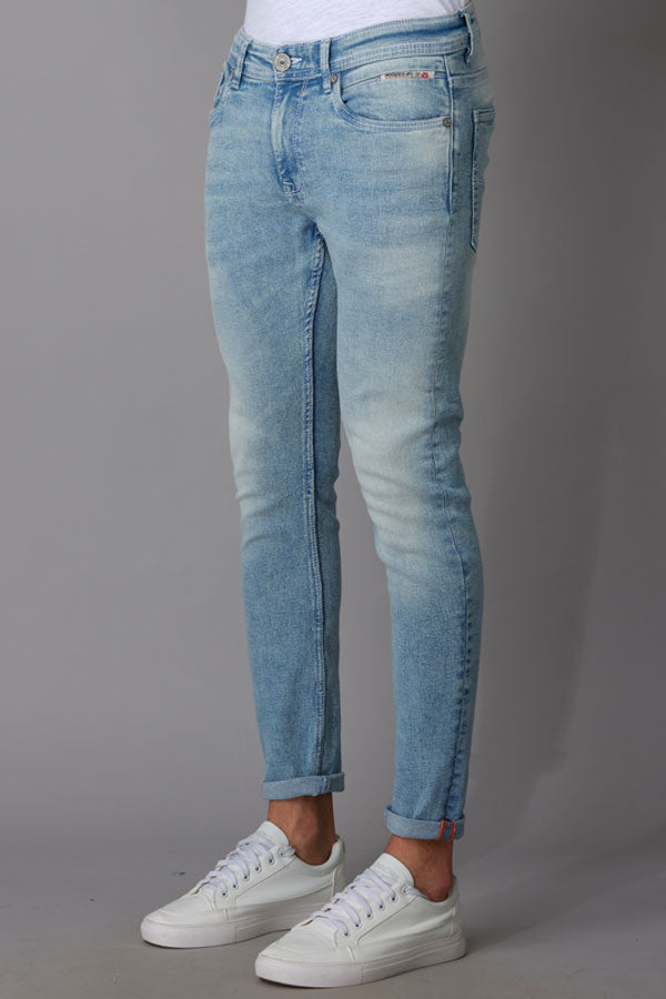 Lt Blue 5 Pocket Low-Rise Ankle Length Jeans (Springsteen Fit)