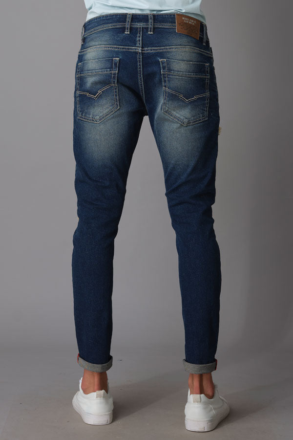 Dk Blue 5 Pocket Low-Rise Ankle Length Jeans (Springsteen Fit)