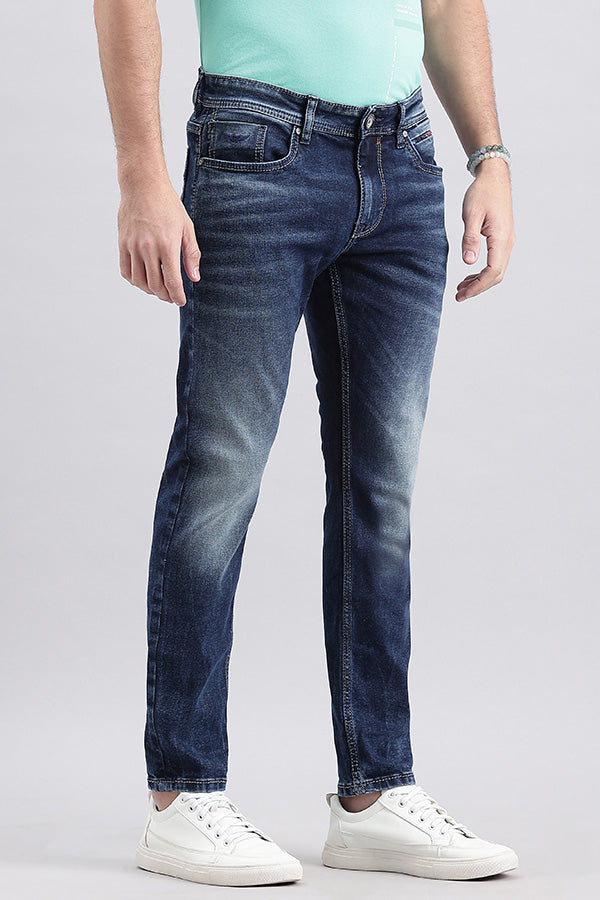 Dk Blue 5 Pocket Low-Rise Ankle Length Jeans (Springsteen Fit)