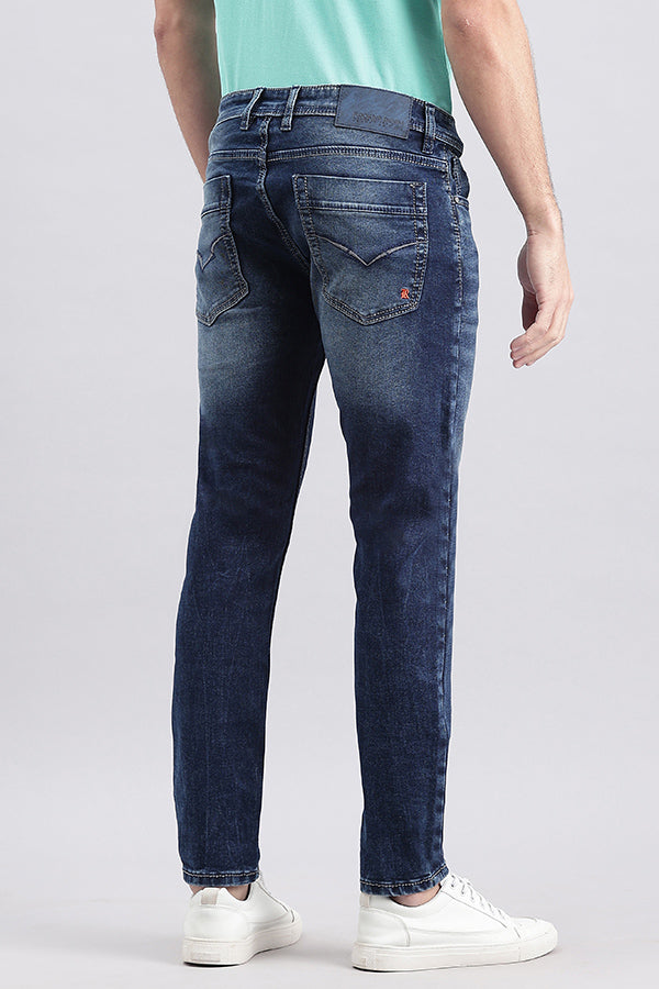 Dk Blue 5 Pocket Low-Rise Ankle Length Jeans (Springsteen Fit)