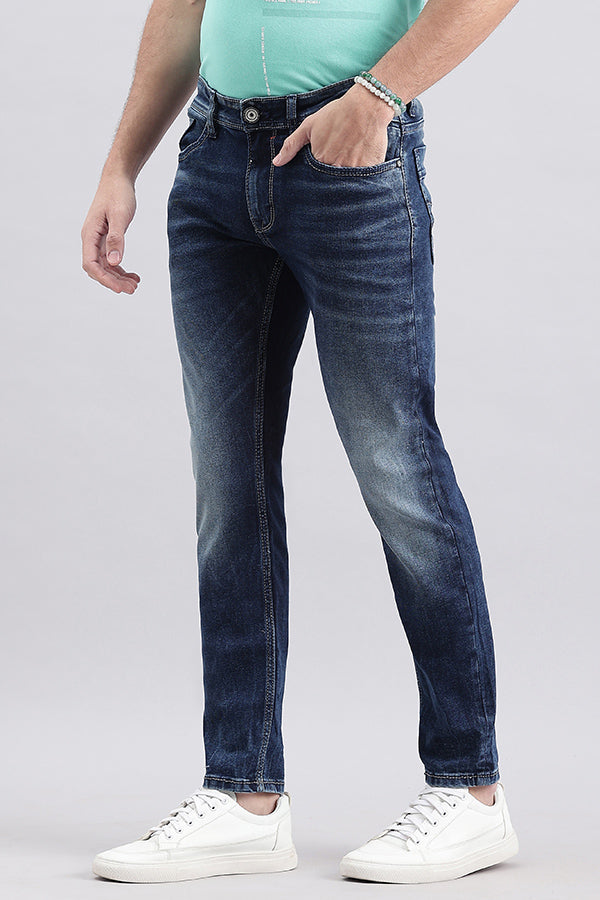 Dk Blue 5 Pocket Low-Rise Ankle Length Jeans (Springsteen Fit)