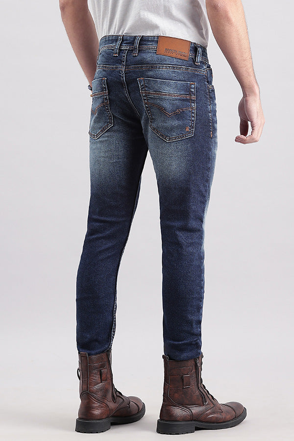 Dk Blue 5 Pocket Low-Rise Ankle Length Jeans (Springsteen Fit)