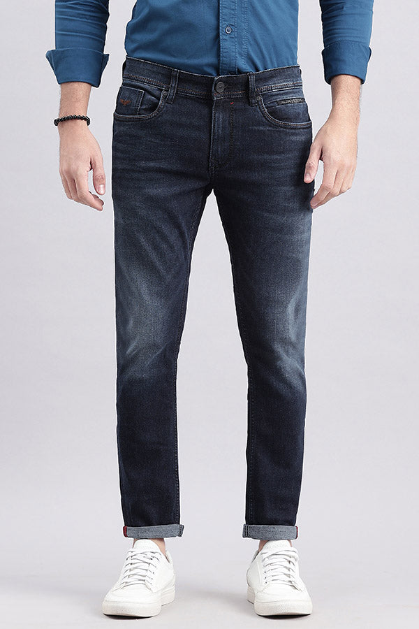 Dk Blue 5 Pocket Low-Rise Ankle Length Jeans (Springsteen Fit)