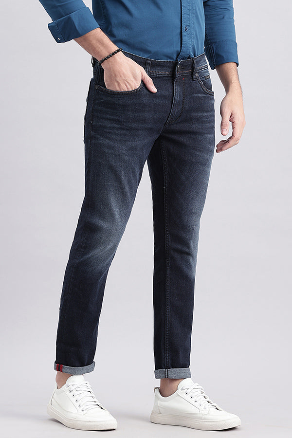 Dk Blue 5 Pocket Low-Rise Ankle Length Jeans (Springsteen Fit)