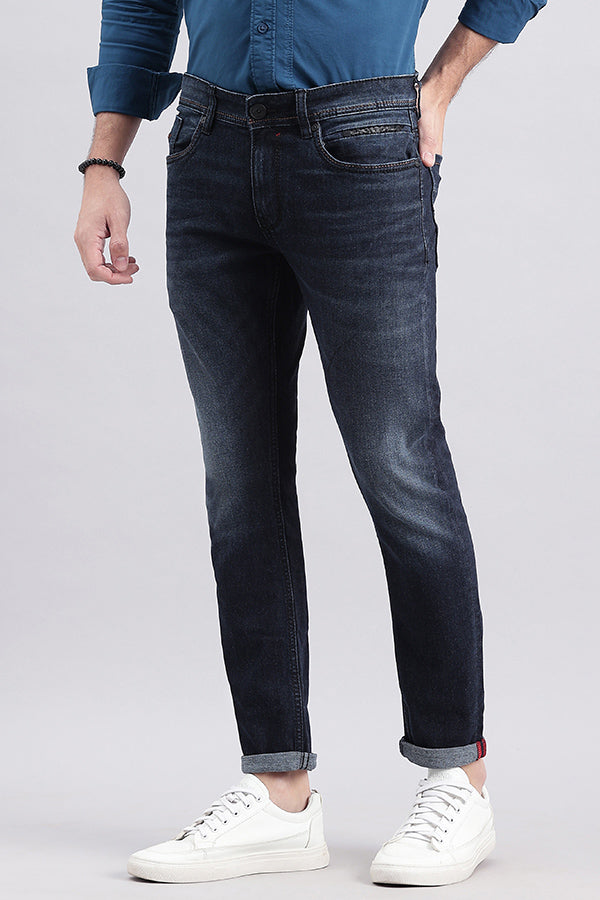 Dk Blue 5 Pocket Low-Rise Ankle Length Jeans (Springsteen Fit)