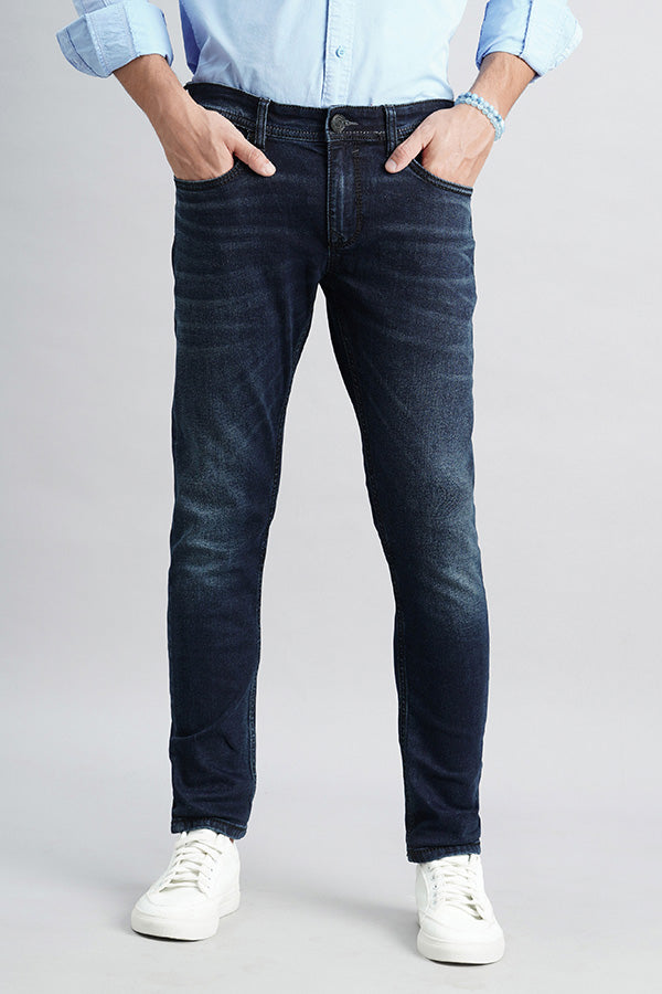 Dk Blue 5 Pocket Low-Rise Ankle Length Jeans (Springsteen Fit)