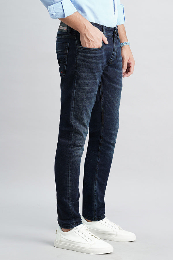 Dk Blue 5 Pocket Low-Rise Ankle Length Jeans (Springsteen Fit)