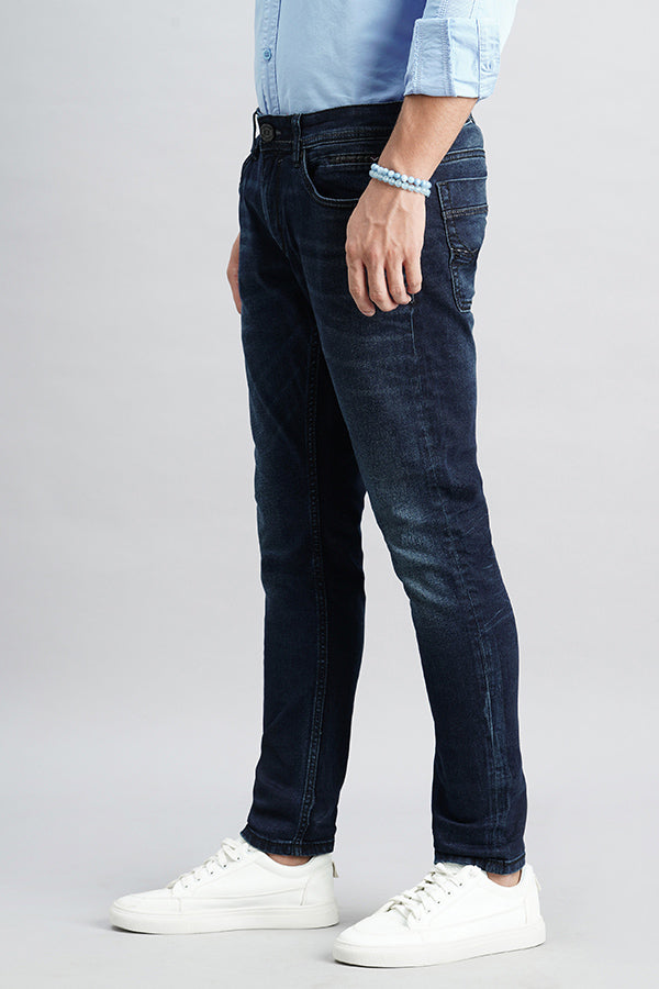 Dk Blue 5 Pocket Low-Rise Ankle Length Jeans (Springsteen Fit)