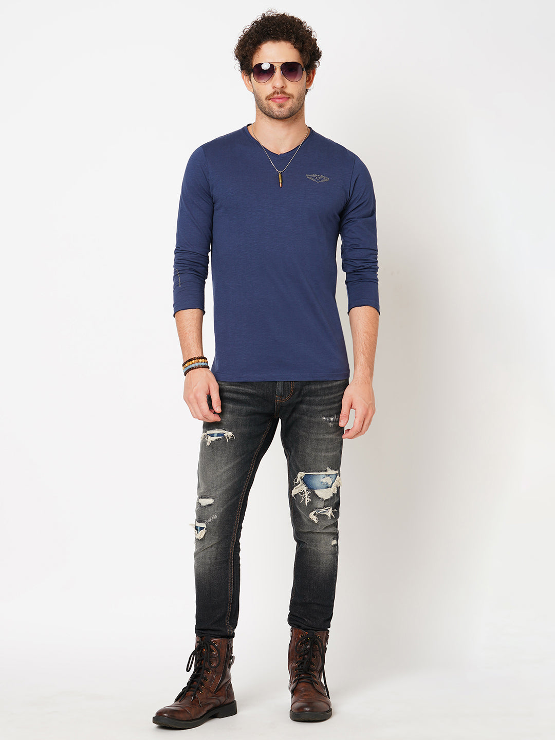 Dk Grey 5 Pocket Low-Rise Ankle Length Jeans (Springsteen Fit)