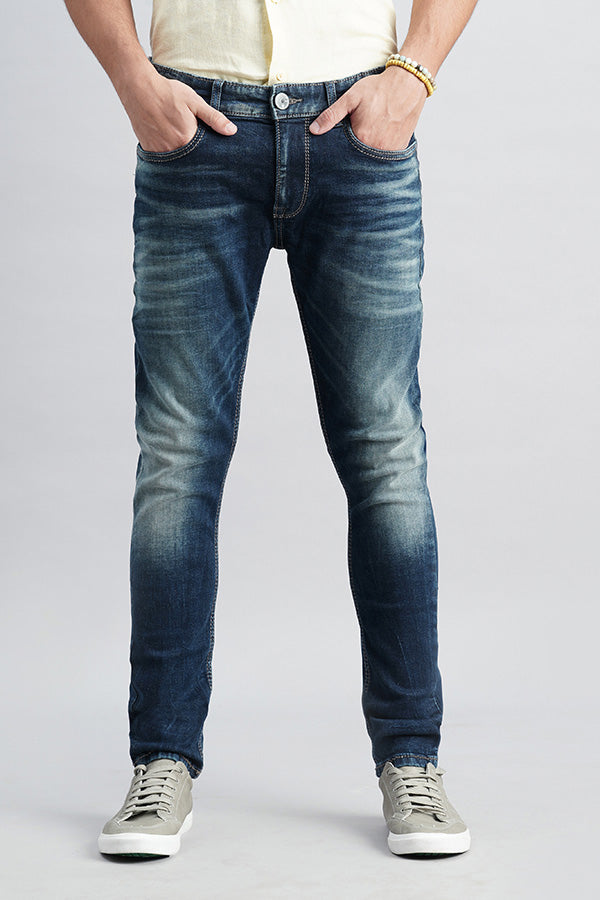 Dk Blue 5 Pocket Low-Rise Ankle Length Jeans (Springsteen Fit)