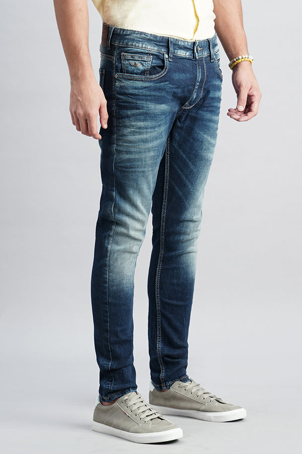 Dk Blue 5 Pocket Low-Rise Ankle Length Jeans (Springsteen Fit)