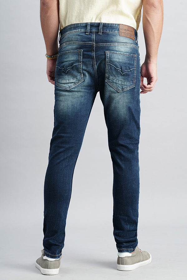 Dk Blue 5 Pocket Low-Rise Ankle Length Jeans (Springsteen Fit)