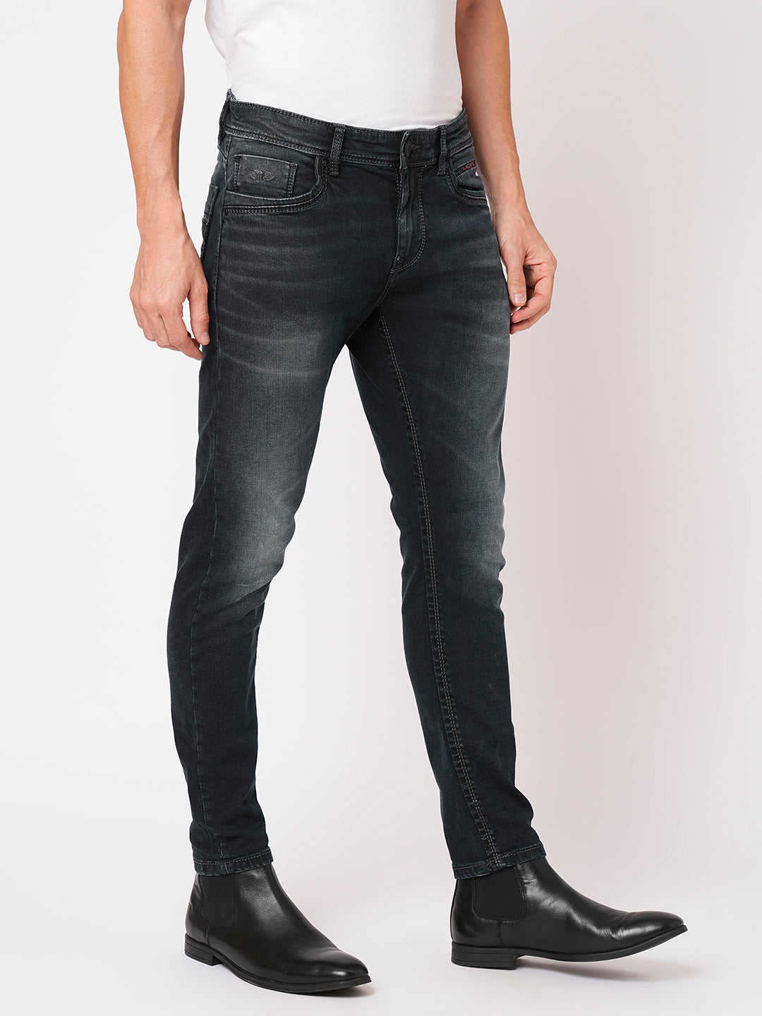 Dk Blue 5 Pocket Low-Rise Ankle Length Jeans (Springsteen Fit)