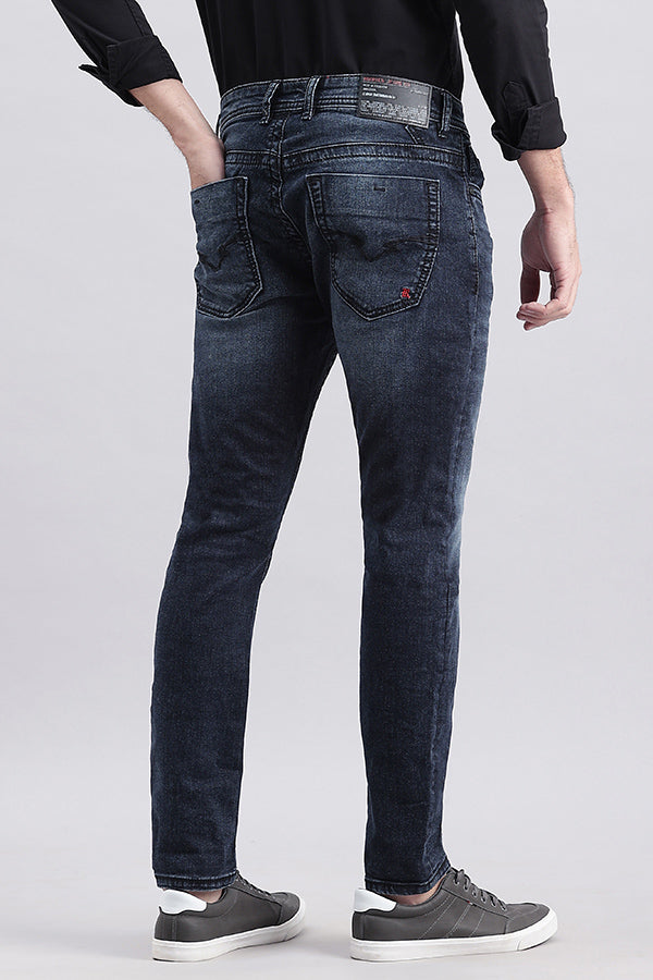 Dk Blue 5 Pocket Low-Rise Ankle Length Jeans (Springsteen Fit)