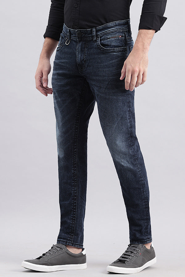 Dk Blue 5 Pocket Low-Rise Ankle Length Jeans (Springsteen Fit)