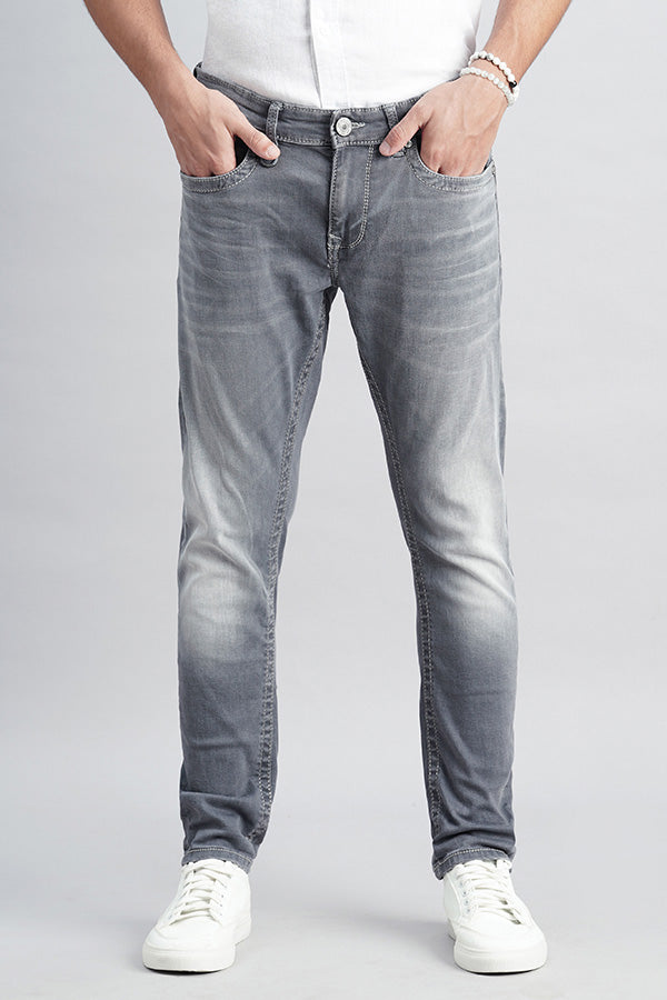 Grey 5 Pocket Low-Rise Ankle Length Jeans (Springsteen Fit)