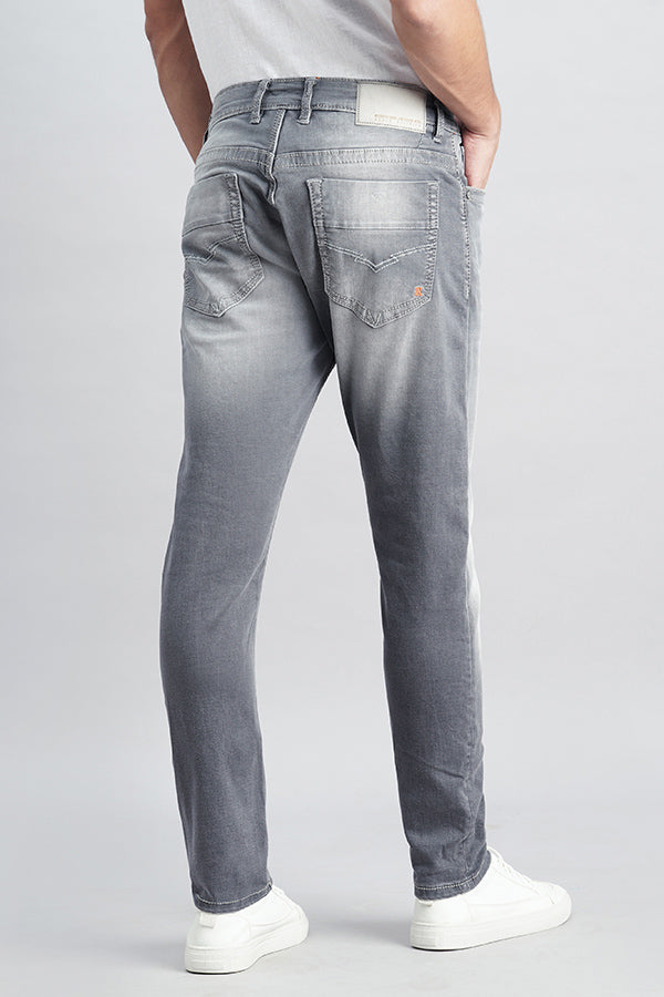 Grey 5 Pocket Low-Rise Ankle Length Jeans (Springsteen Fit)