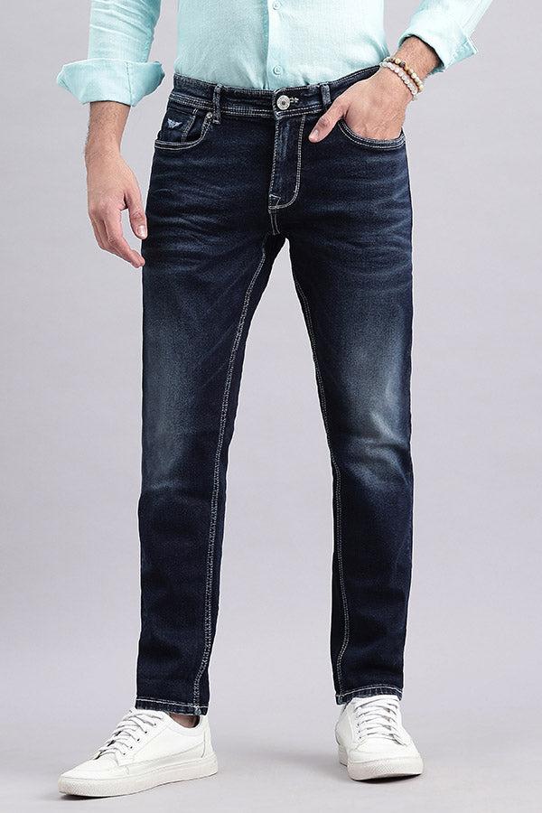 Dk Blue 5 Pocket Low-Rise Ankle Length Jeans (Springsteen Fit)