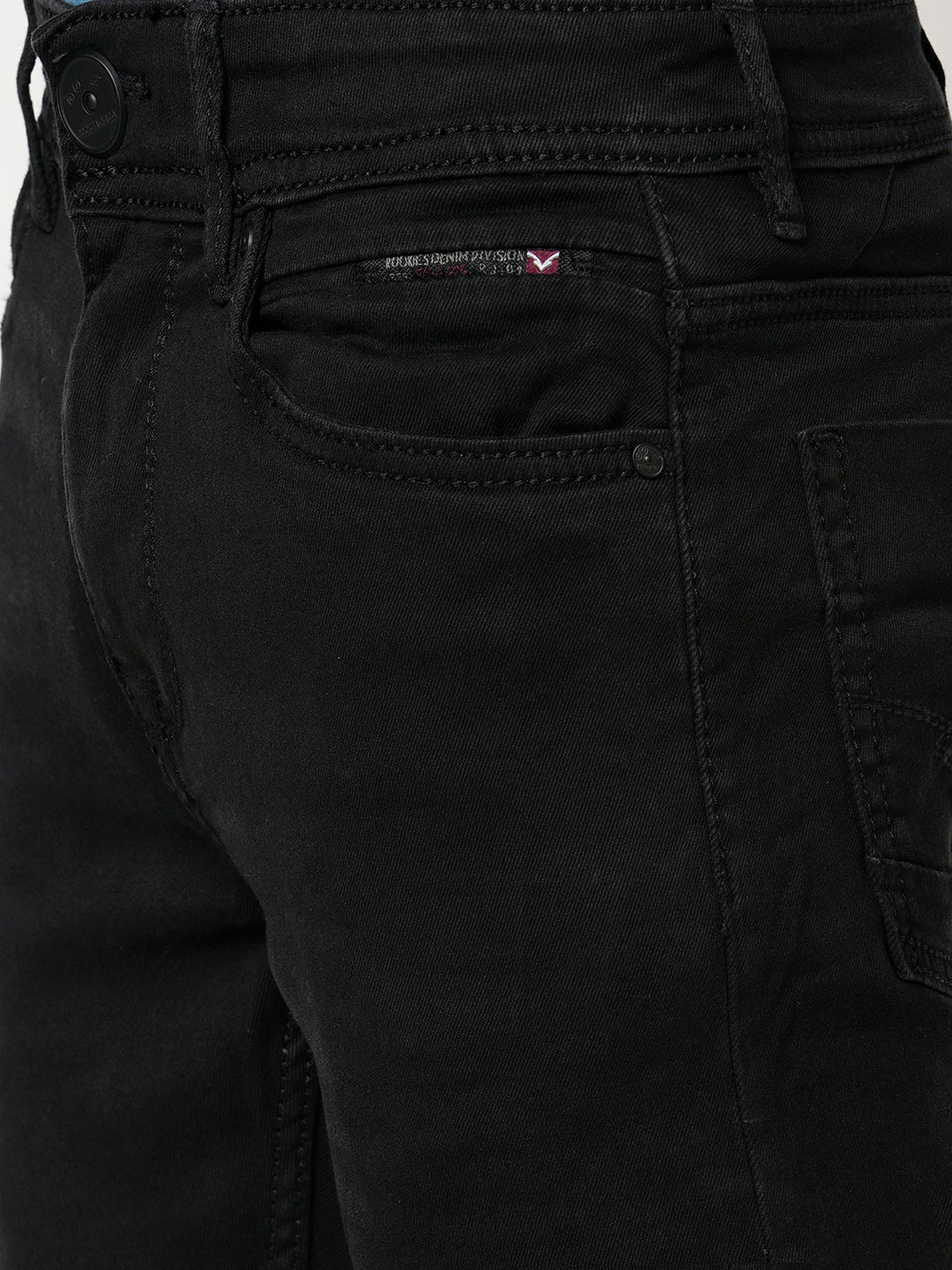 Black 5 Pocket Low-Rise Ankle Length Jeans (Springsteen Fit)