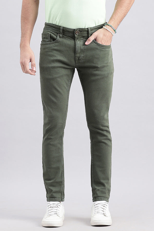 Green 5 Pocket Low-Rise Ankle Length Jeans (Springsteen Fit)