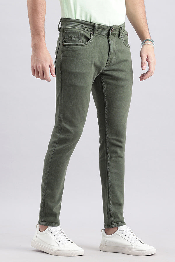 Green 5 Pocket Low-Rise Ankle Length Jeans (Springsteen Fit)