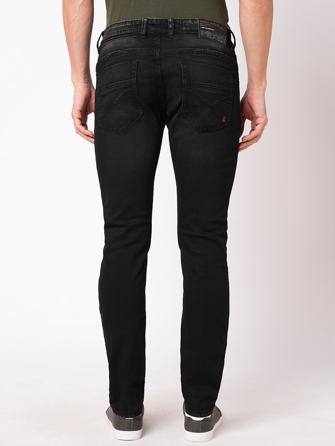 Charcoal 5 Pocket Mid-Rise Narrow Tapered Fit Jeans (Billy Fit)