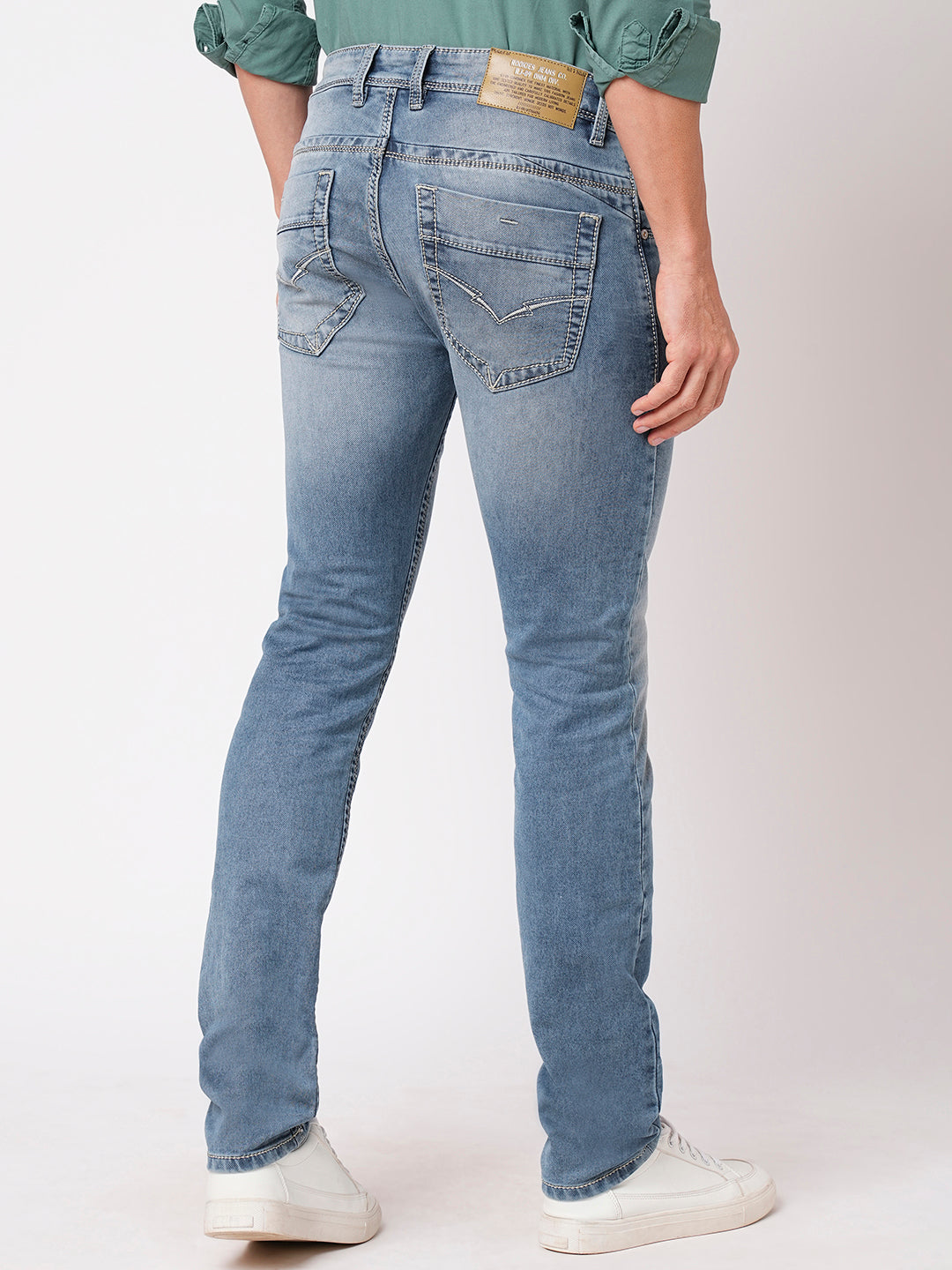 Lt Blue 5 Pocket Mid-Rise Jeans (Lennon)